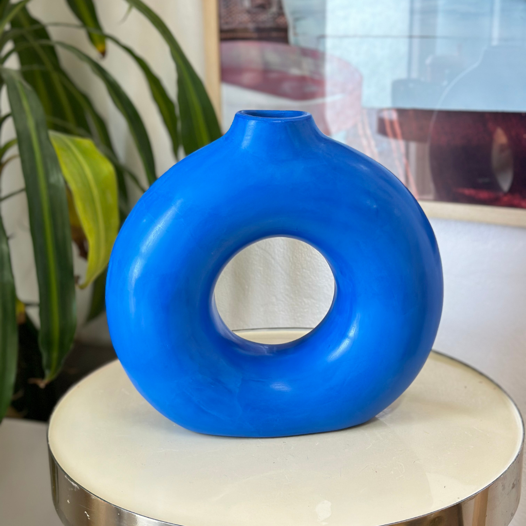 Vase artisanal Tafoukt bombé mat
