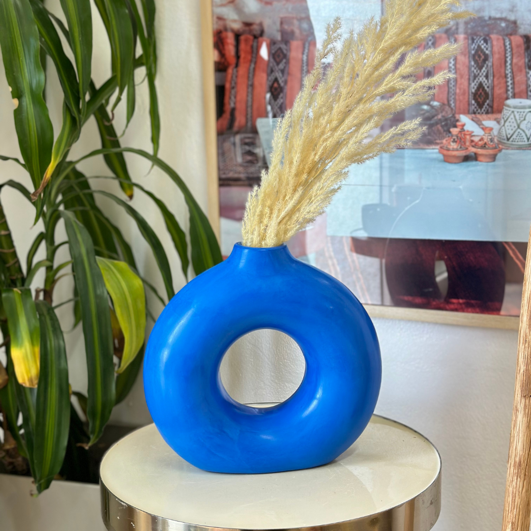 Vase artisanal Tafoukt bombé mat