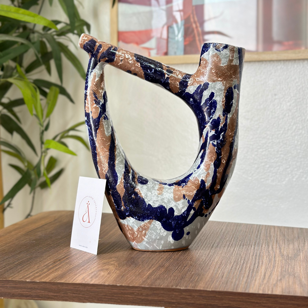 Vase Atbir en terre cuite vernis