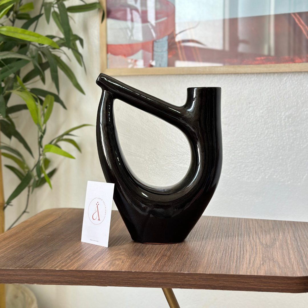 Vase Atbir en terre cuite vernis