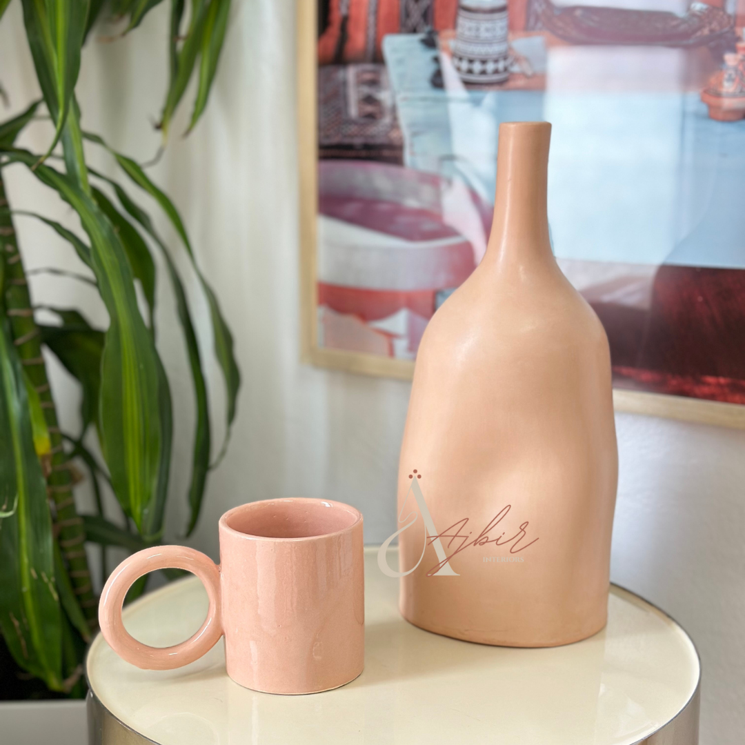 Vase artisanal bouteille nude grand