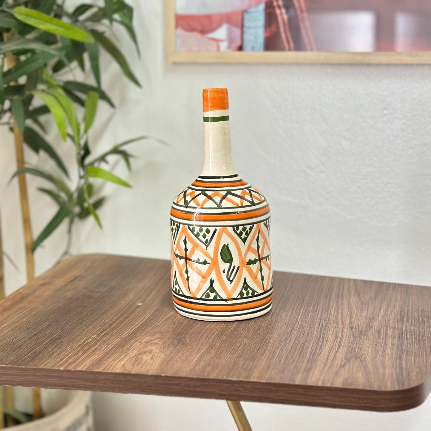 Vase artisanal bouteille zellige