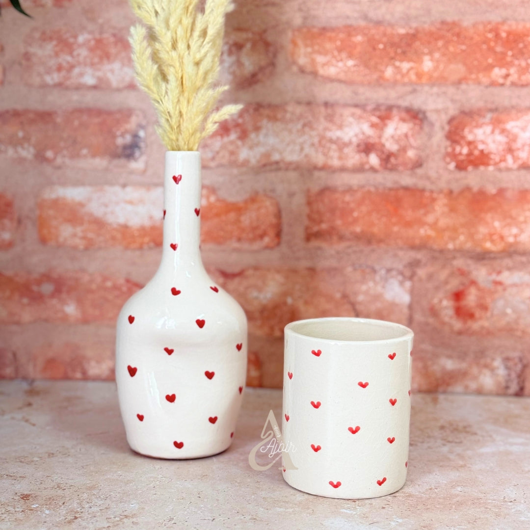 Vase Tayri cœur rouge