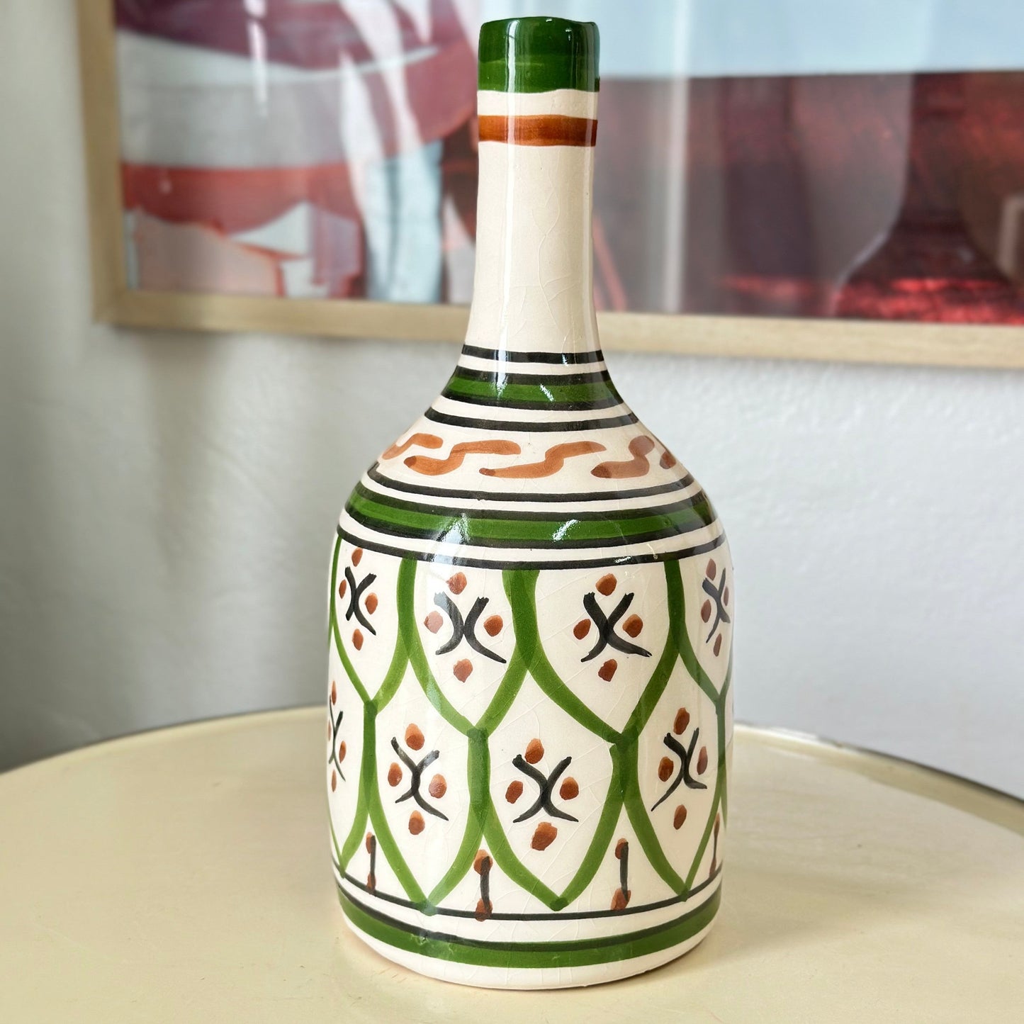 Vase artisanal bouteille zellige