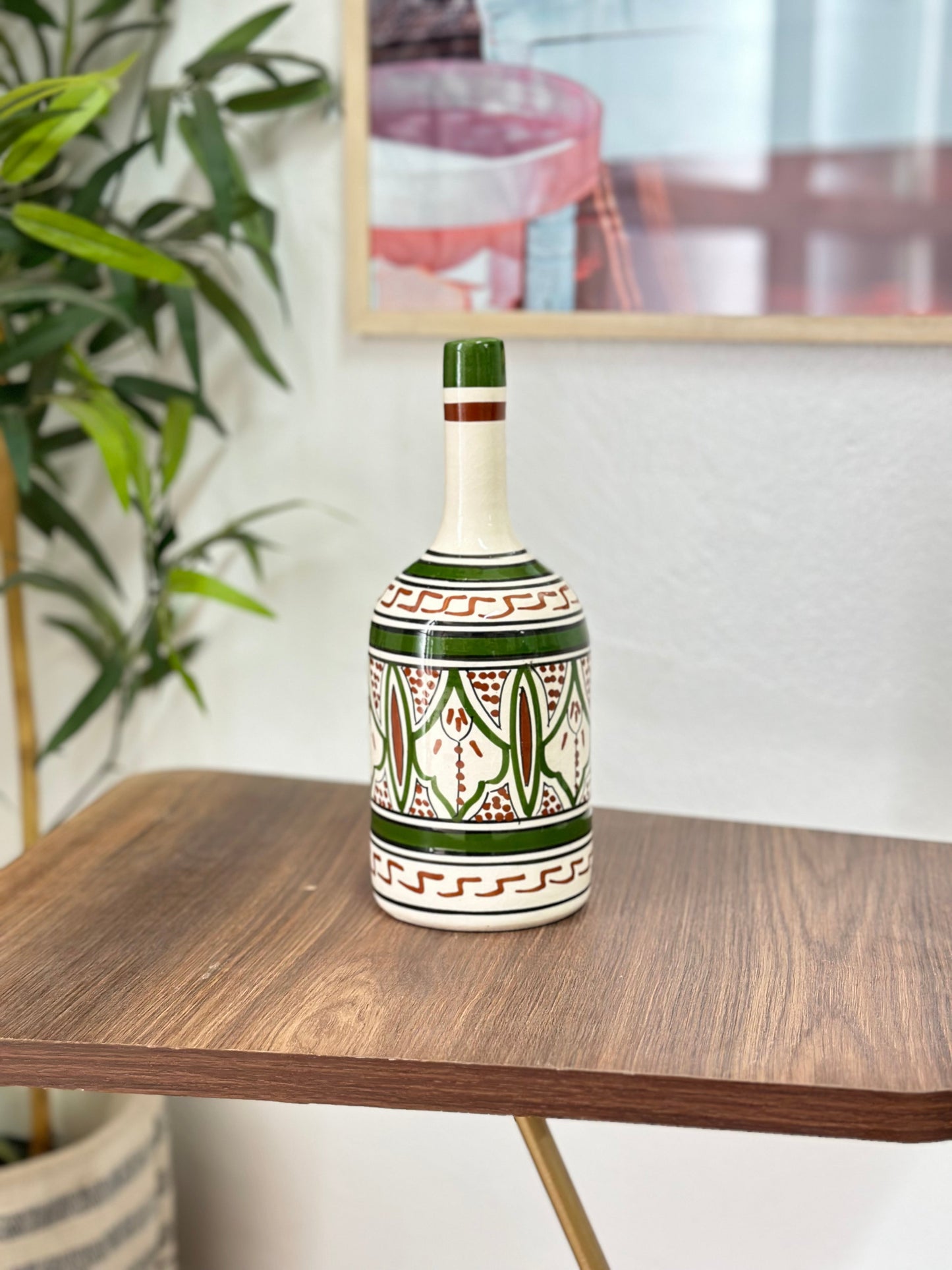 Vase artisanal bouteille zellige