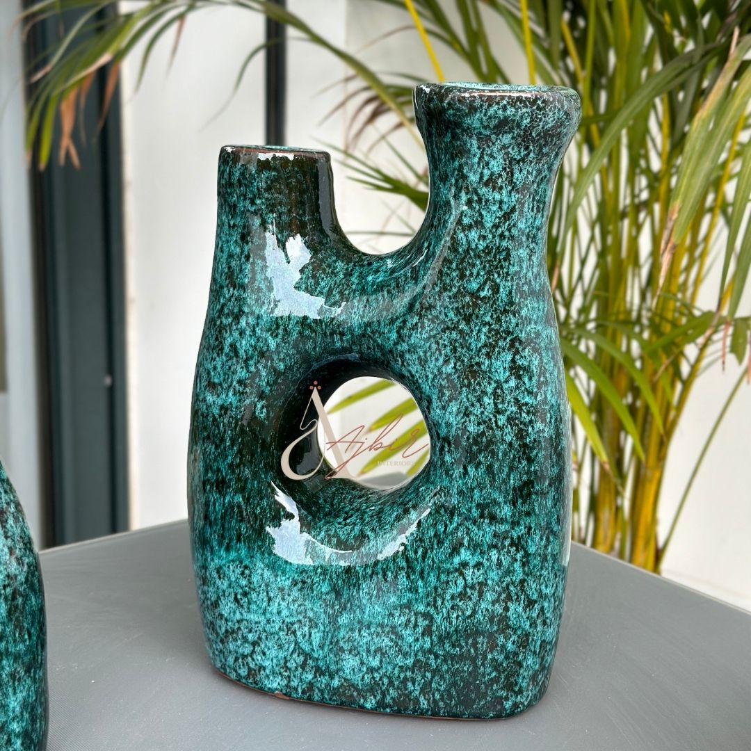 Vase artisanal Tagdourt vernis