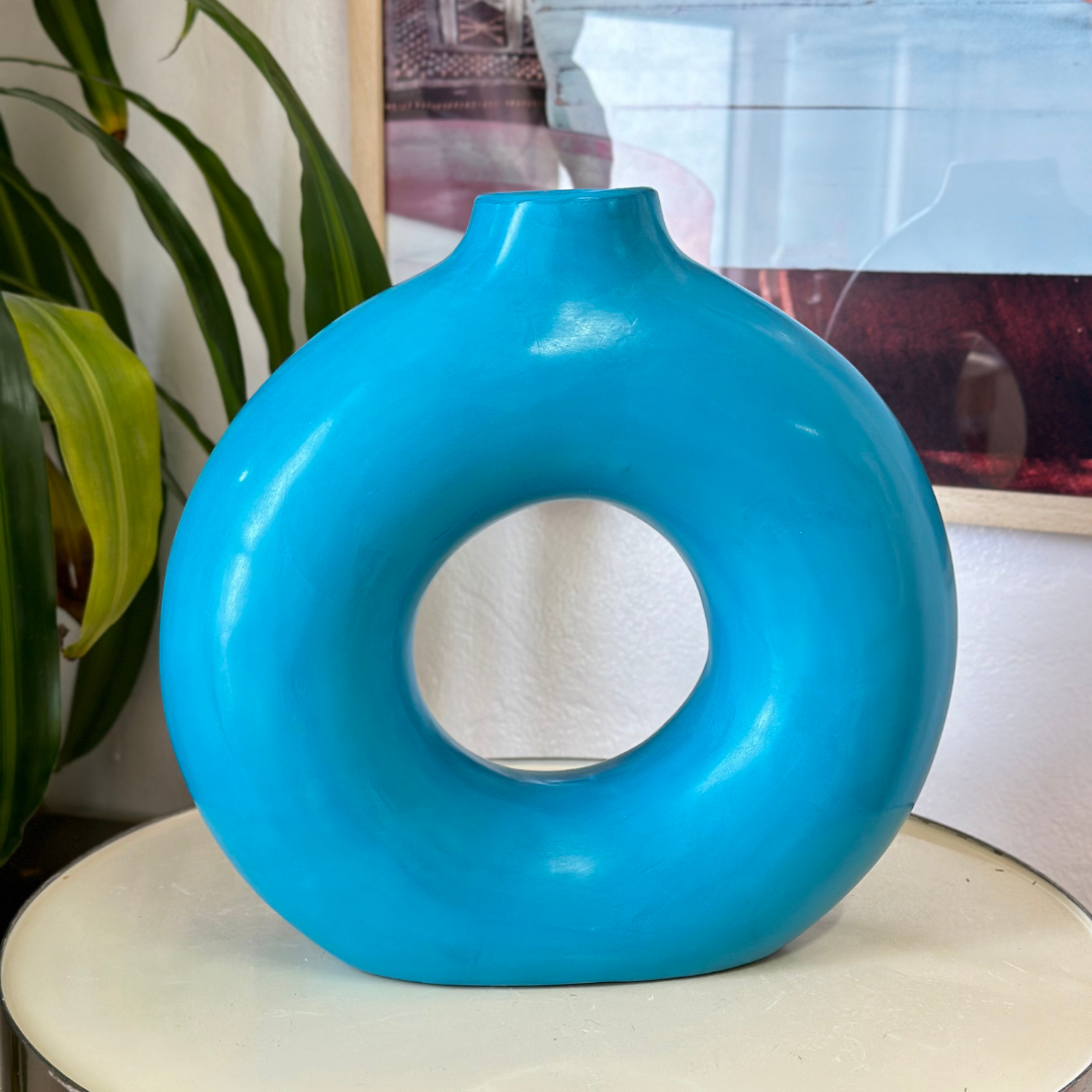 Vase artisanal Tafoukt bombé mat