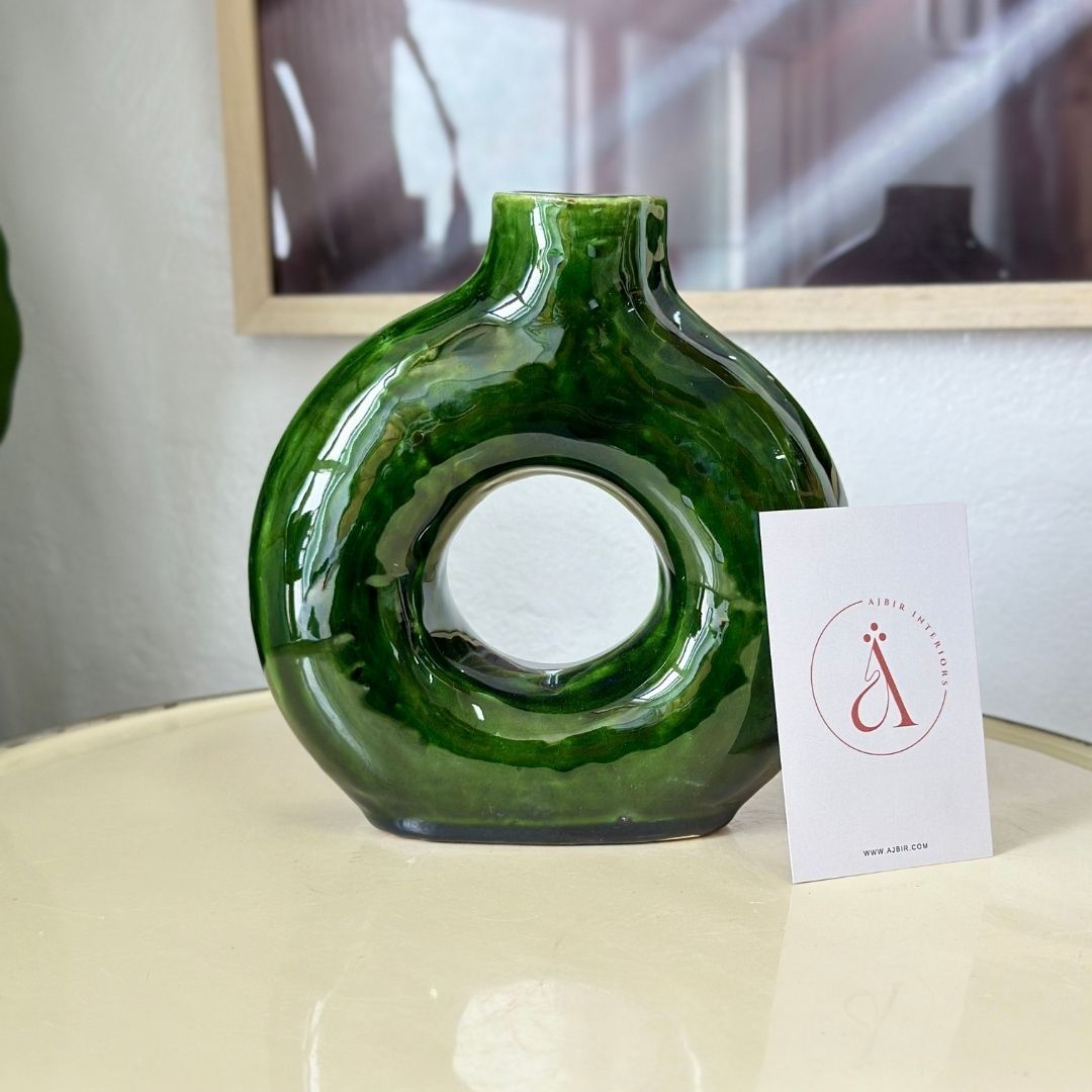 Vase artisanal Tafoukt vernis petit