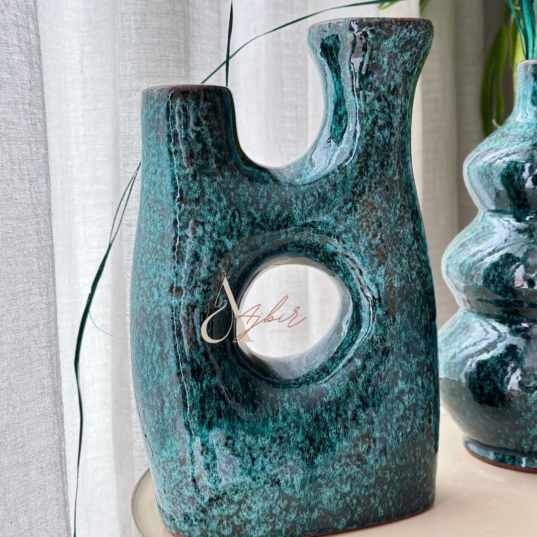Vase artisanal Tagdourt vernis