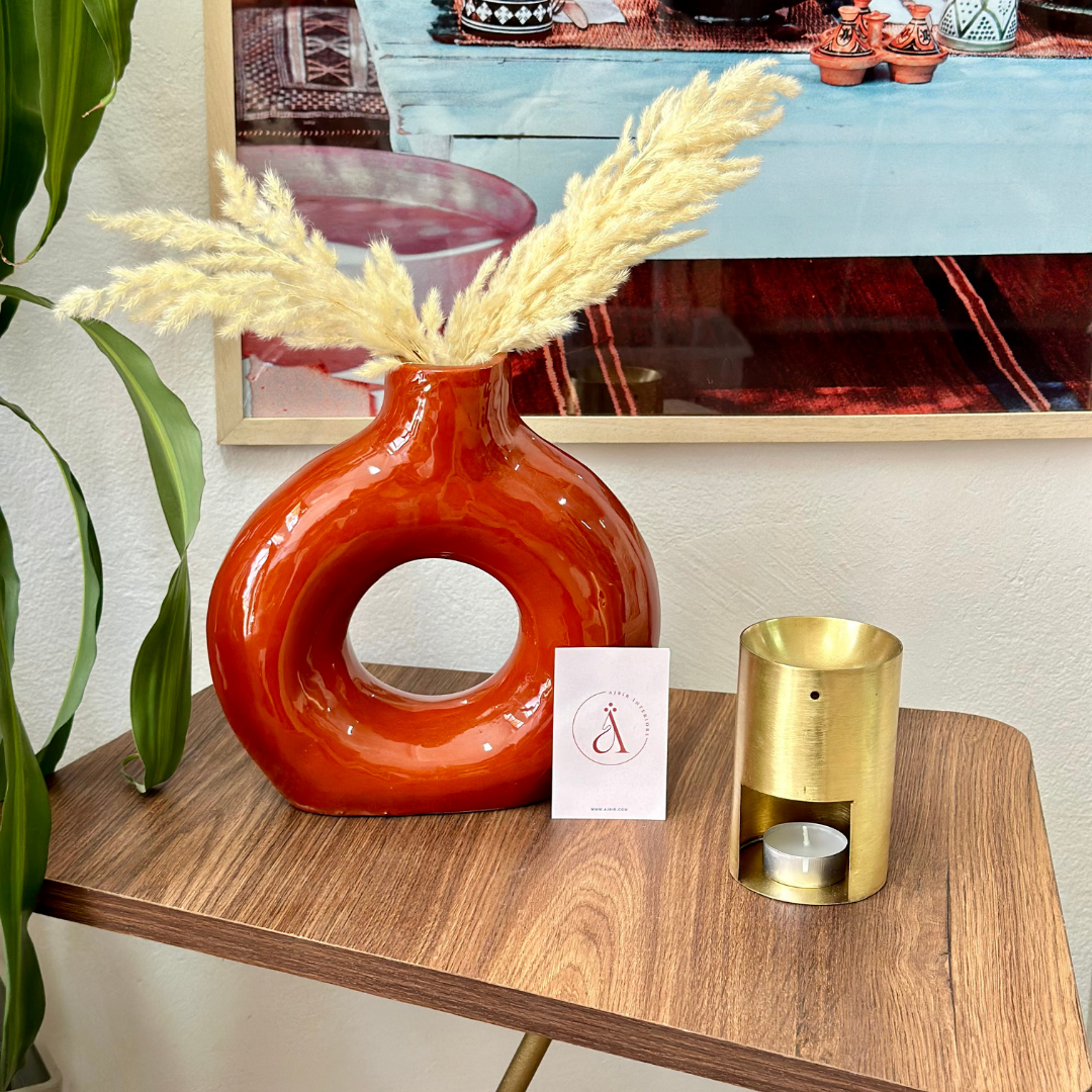 Vase Tafoukt rouge tomette