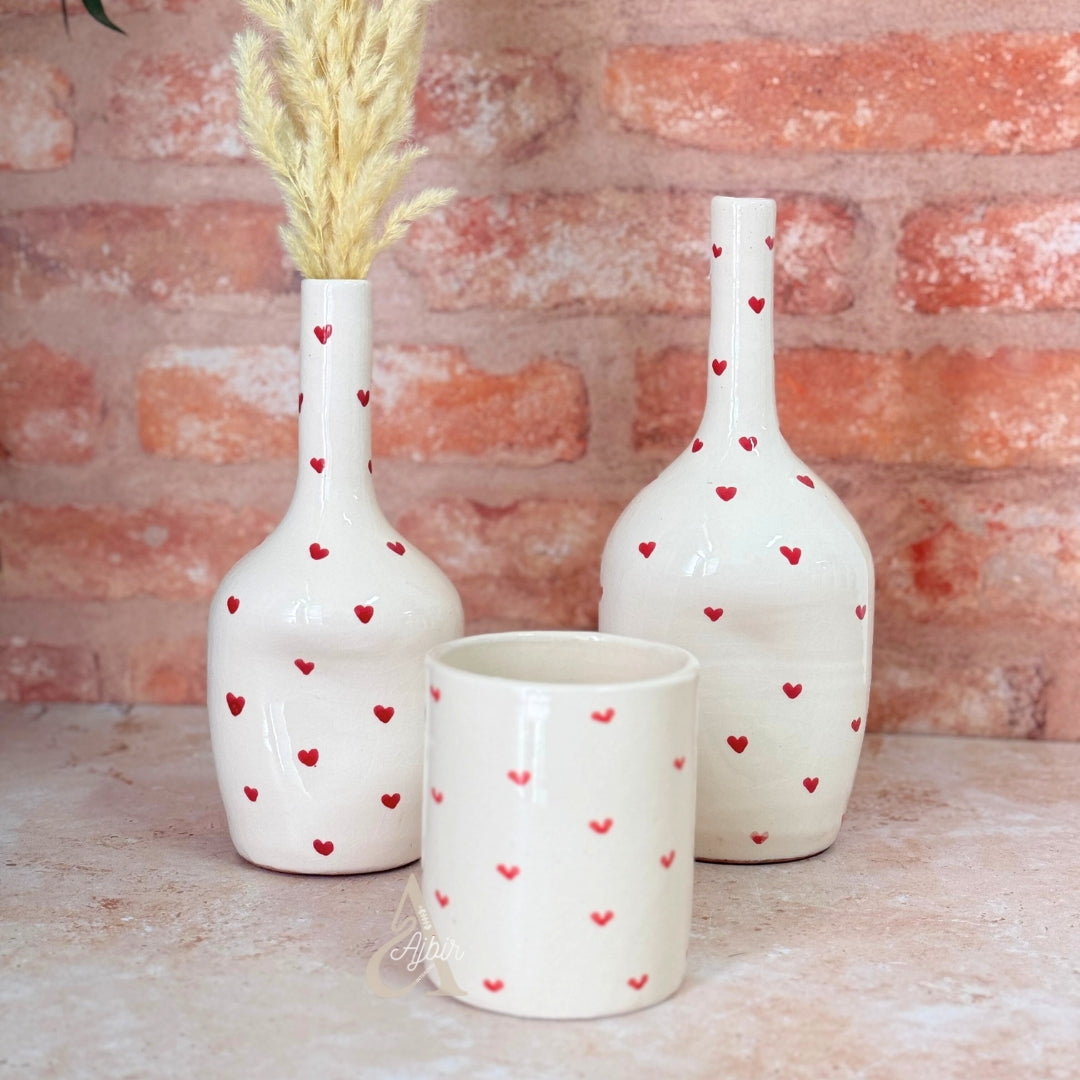 Vase Tayri cœur rouge