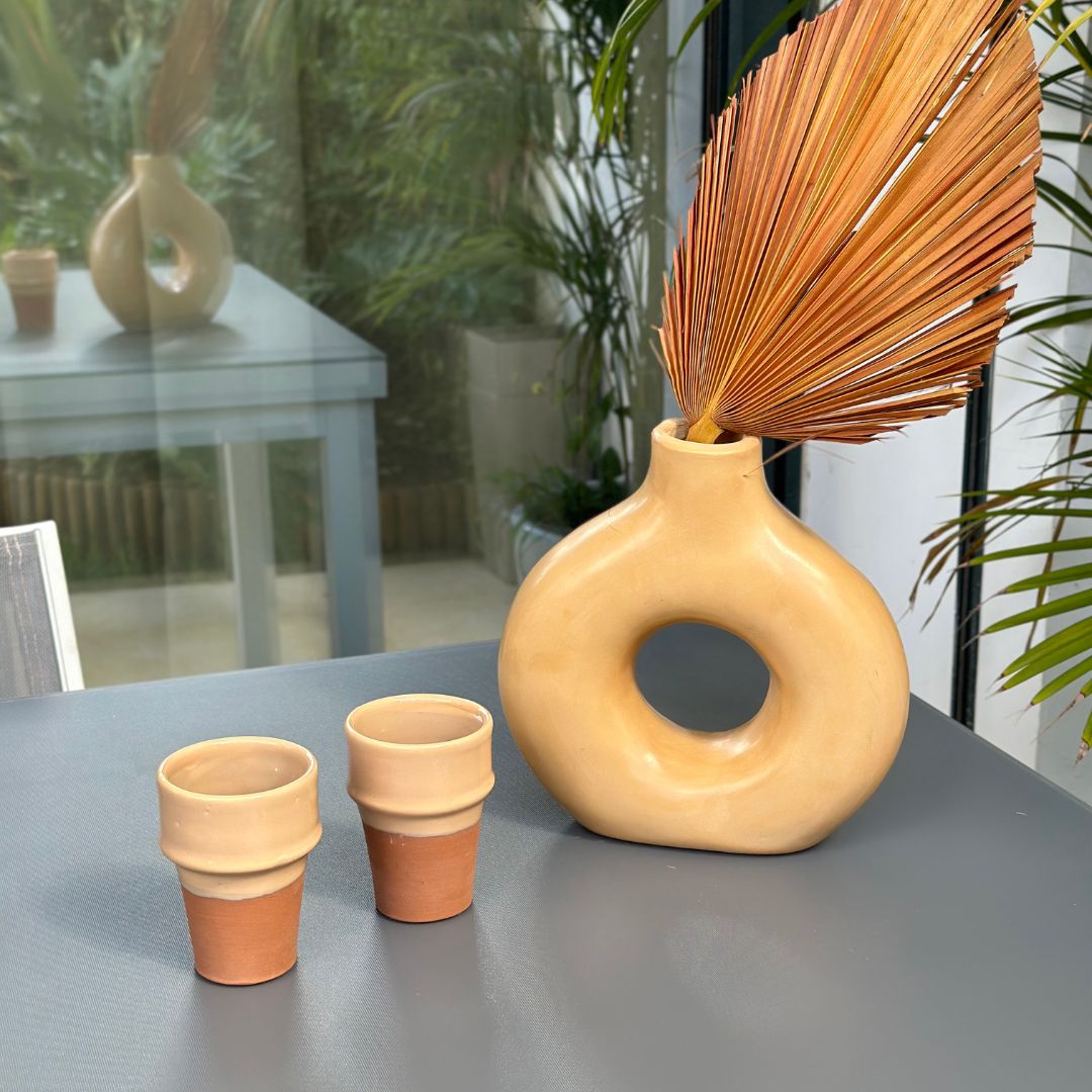 Vase artisanal Tafoukt moyen mat