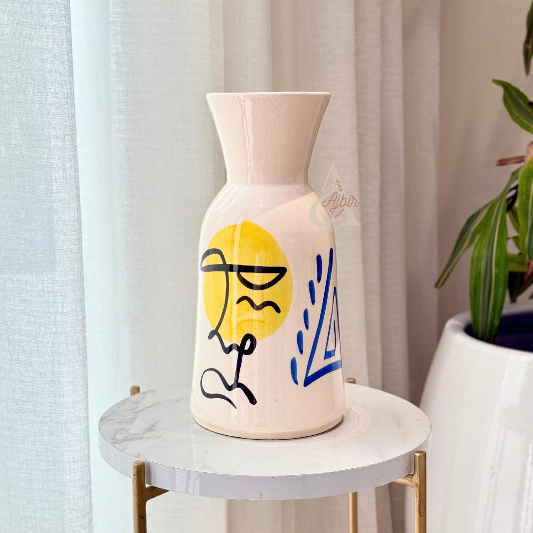 Vase Azrur jaune et bleu