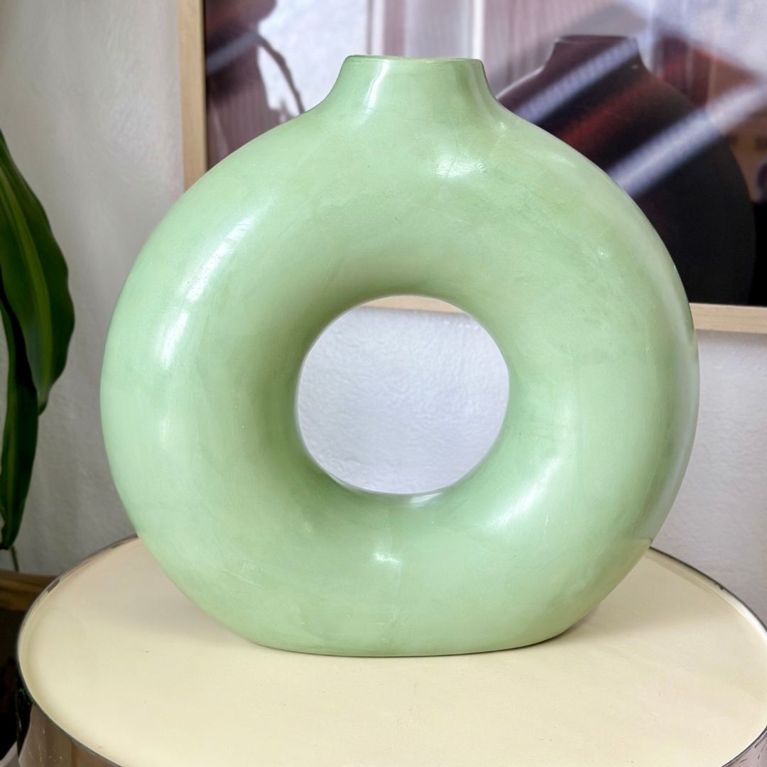 Vase artisanal Tafoukt bombé mat