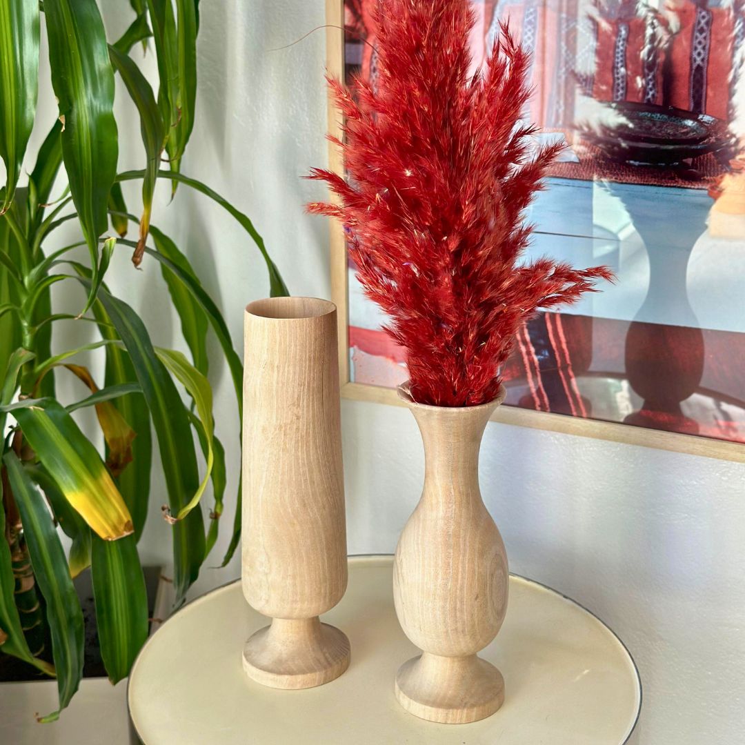 Vase artisanal bois de noyer 1