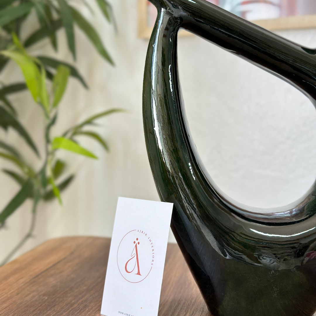 Vase Atbir en terre cuite vernis