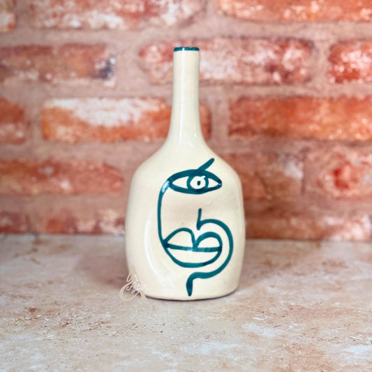 Vase bouteille Oudm turquoise