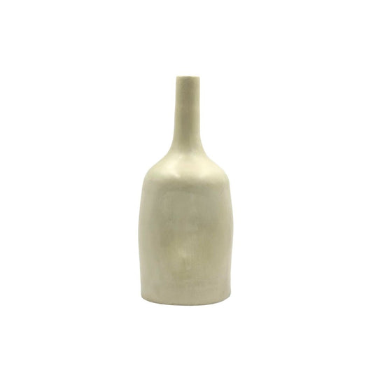 Vase bouteille crème grand