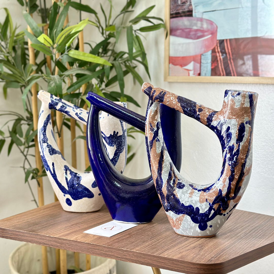 Vase Atbir en terre cuite vernis