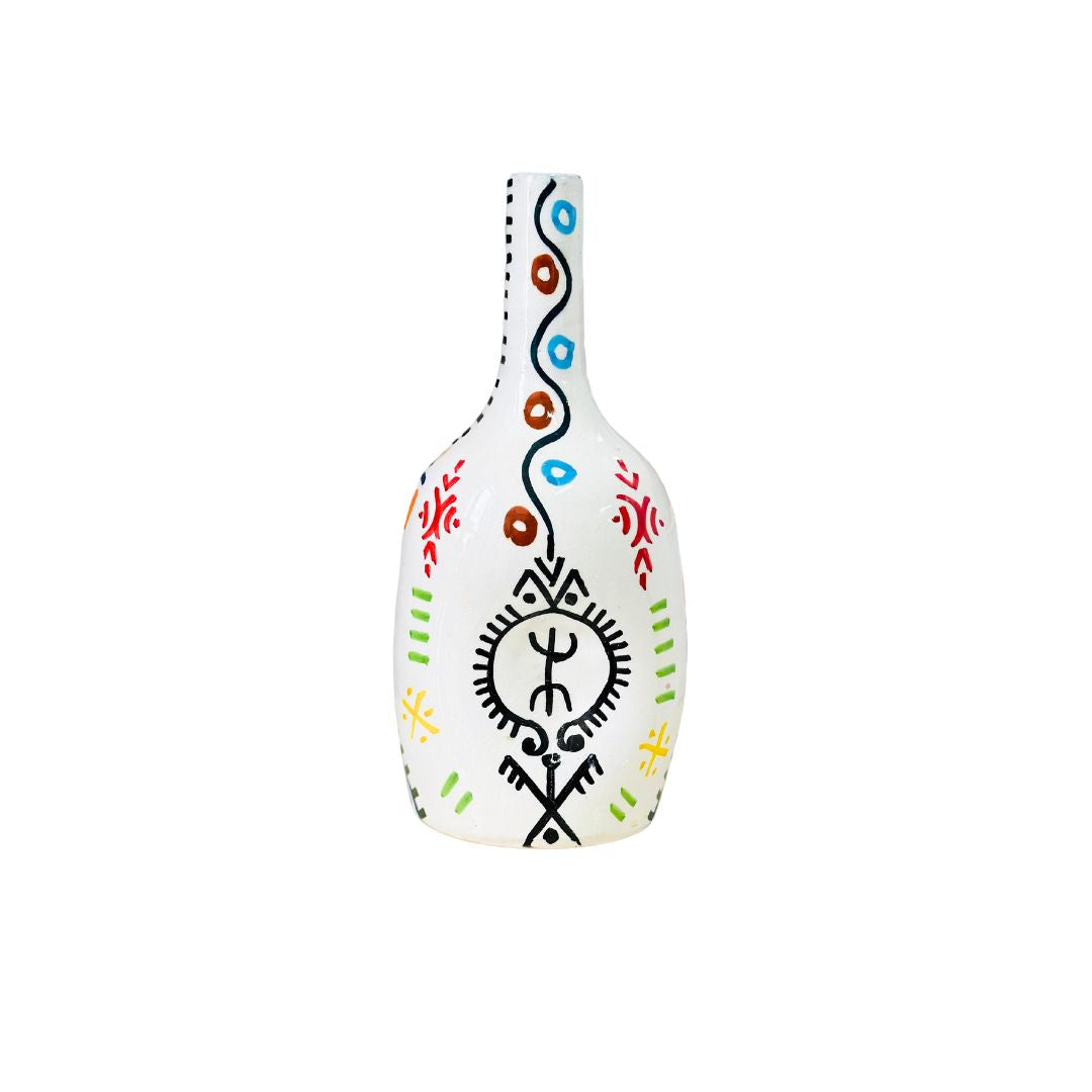 Vase artisanal bouteille amazigh Anaroze