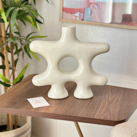 Vase artisanal Titrit crème