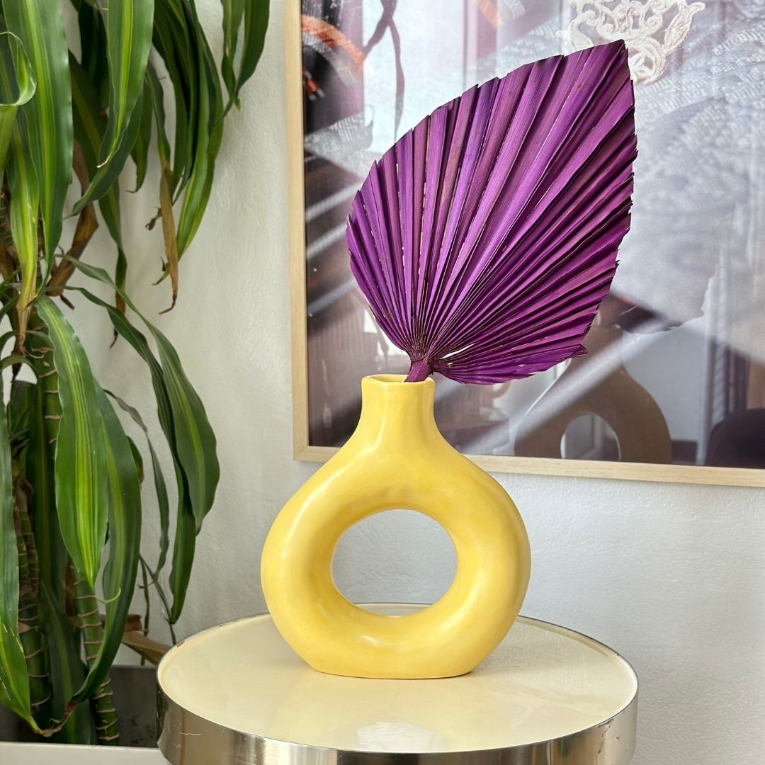 Vase Tafoukt jaune mat