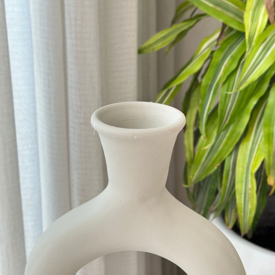 Vase artisanal Aram crème