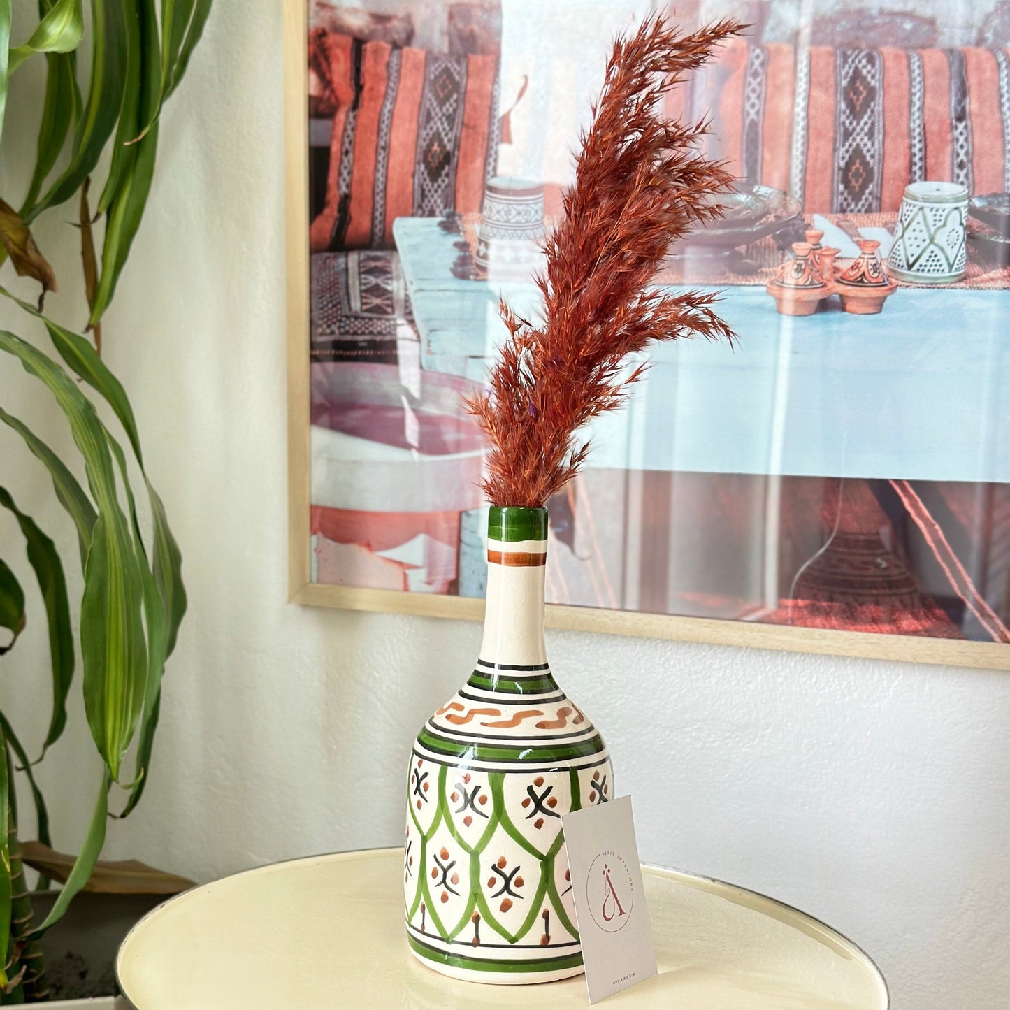 Vase artisanal bouteille zellige