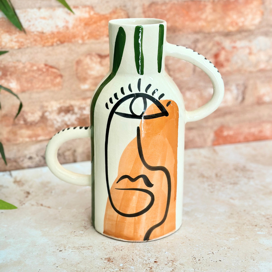 Vase artisanal Taboukalt Oudm orange