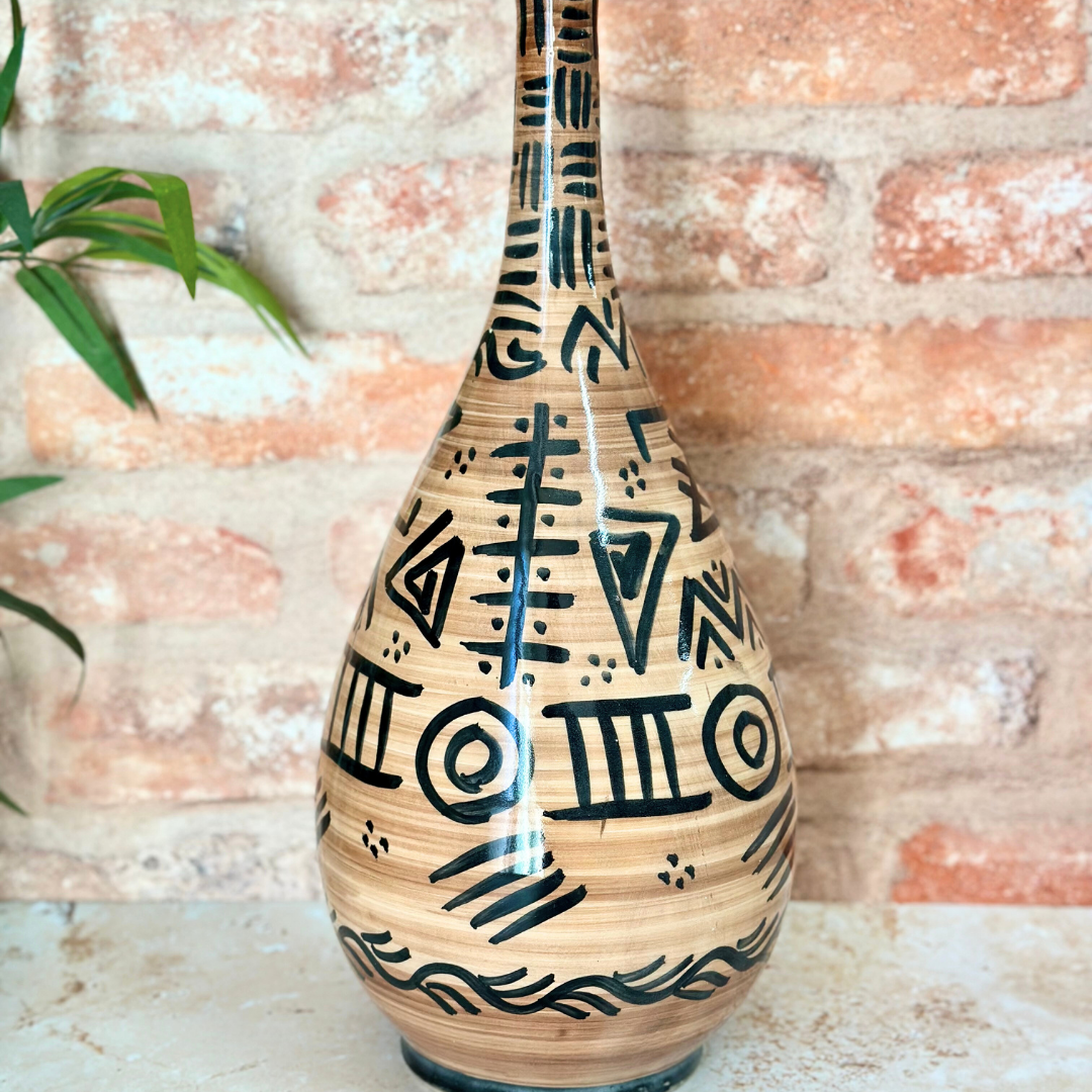 Vase Amazigh marron et noir (Pièce unique)