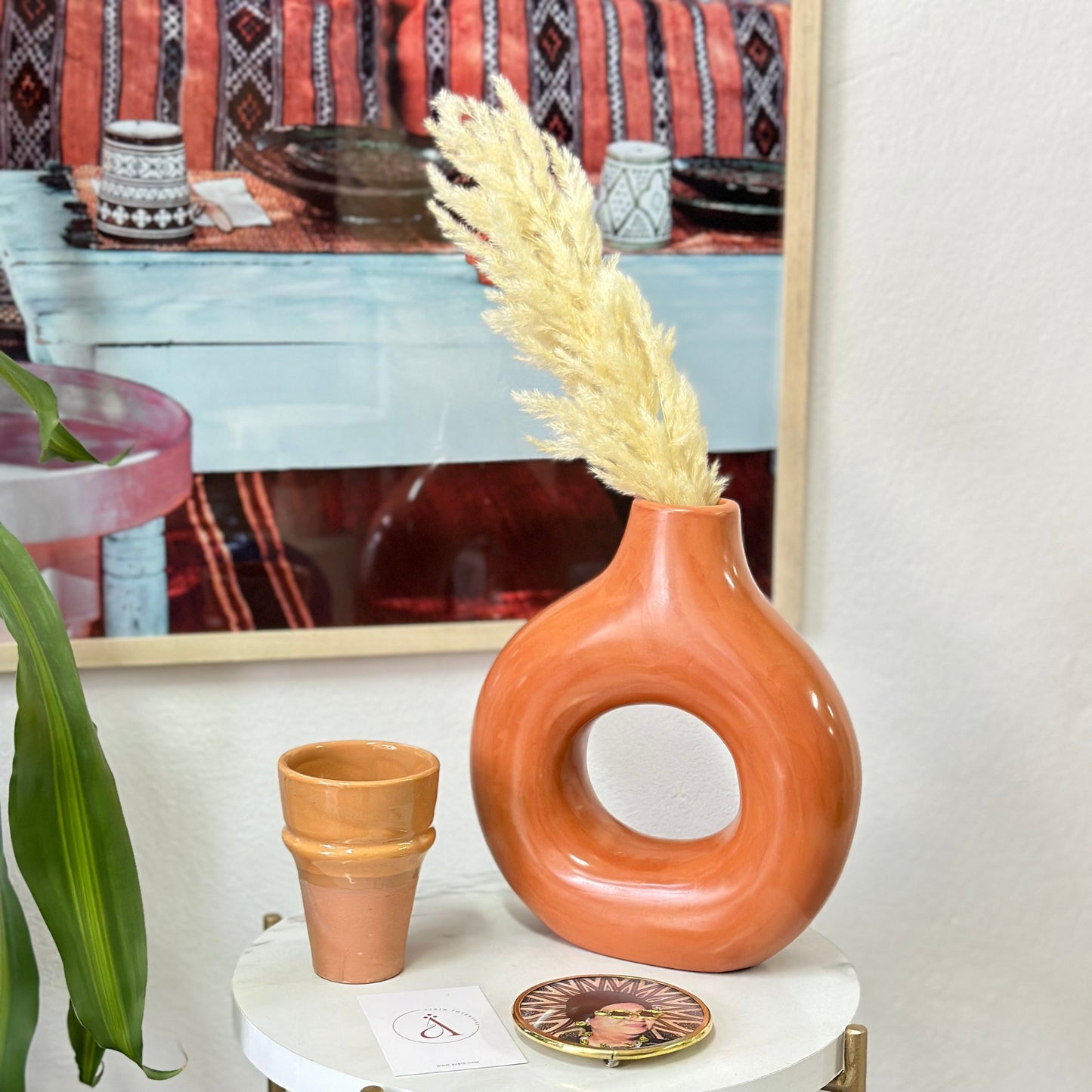 Vase artisanal Tafoukt moyen mat