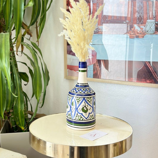 Vase artisanal bouteille zellige
